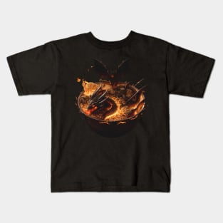 Fantasy Fire Dragon Ramen Noodles Kids T-Shirt